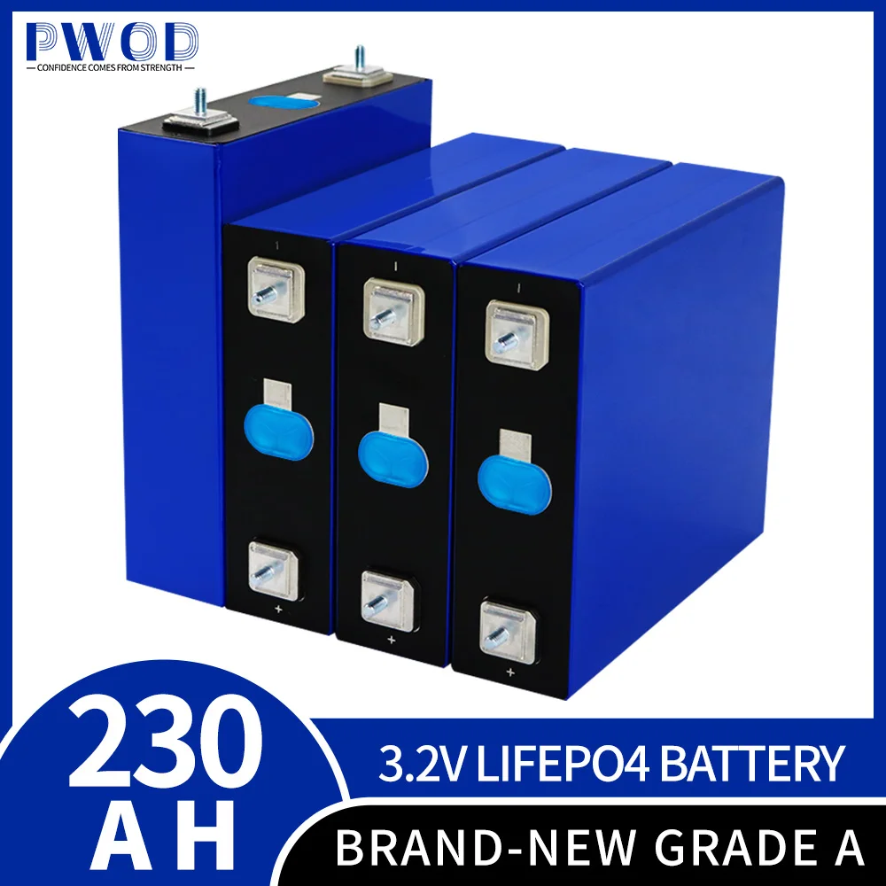 

3.2V Lifepo4 230AH Rechargeable Battery Pack BRAND NEW 240AH DIY 12V 24V 48V Cells For RV Boat Solar Home Energy Storage Grade A