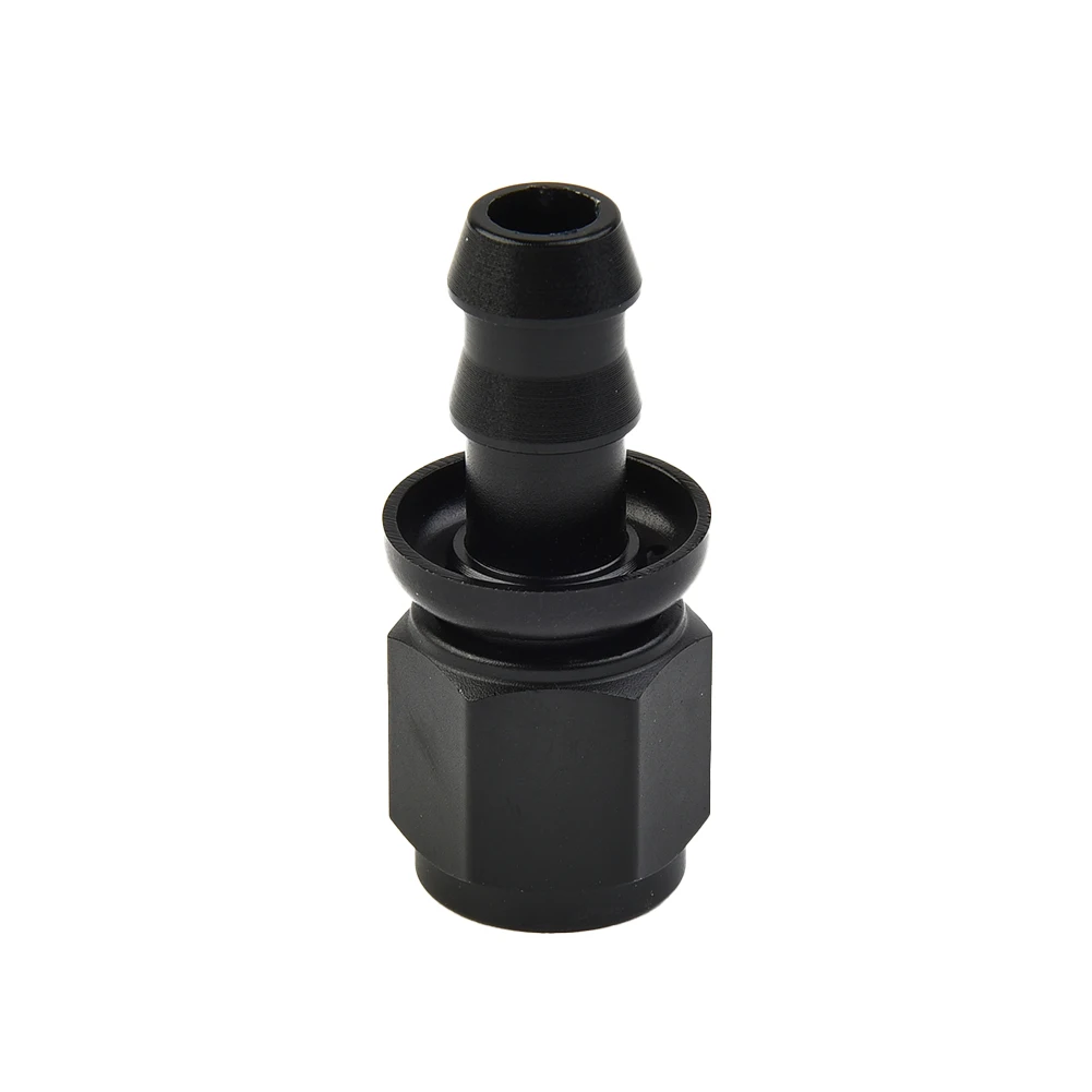 

6AN AN6 Female To 3/8 Straight Push Barb Hose Adapter (DC-AN6-0 Degree Black) AN6 Female Swivel To 3/8” Barb End Straight Fittin