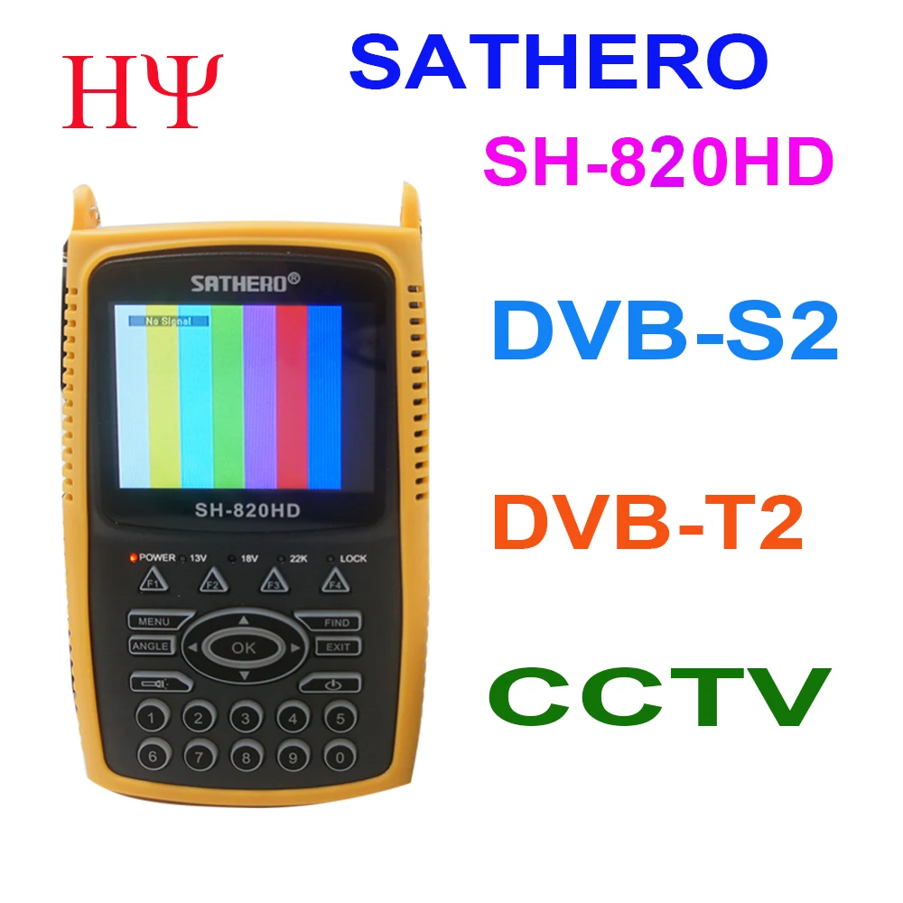 

SATHERO SH-820HD DVB-S2 DVB-T/T2 CCTV Combo Better Satlink 6980 Digital Satellite Meter Finder h.265 satlink ws-6933 kpt-716ts