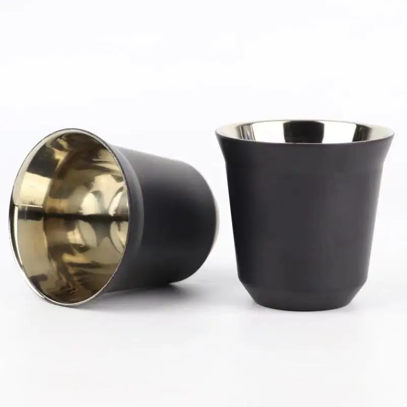 Double-layer Anti-scalding Stainless Steel Coffee Cup Powder Receiver Milk Jug Coffee Espresso Cup Vacuum Cup Coffeeware 2 Pcs
Double-layer Anti-scalding Stainless Steel Coffee Cup Powder Receiver Milk Jug Coffee Espresso Cup Vacuum Cup Coffeeware 2 Pcs