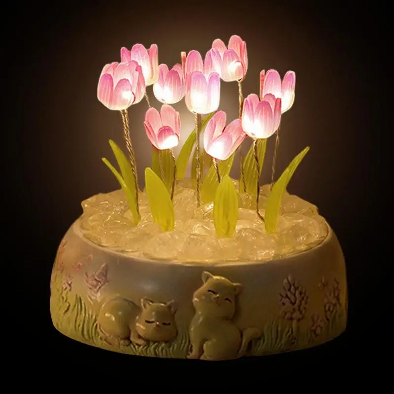Handmade Tulip Night Light Durable Acrylic Flower Night Light Mirror Lamp Romantic Simulation Flowers Tulip Lamps For Bedroom
Handmade Tulip Night Light Durable Acrylic Flower Night Light Mirror Lamp Romantic Simulation Flowers Tulip Lamps For Bedroom