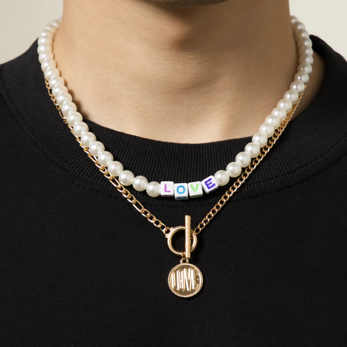 Love Letter Coin Pendant Necklace for Men/Women Trendy Layered Pearl Beads Choker Necklaces Set 2022 Fashion Jewelry Accessories
Love Letter Coin Pendant Necklace for Men/Women Trendy Layered Pearl Beads Choker Necklaces Set 2022 Fashion Jewelry Accessories