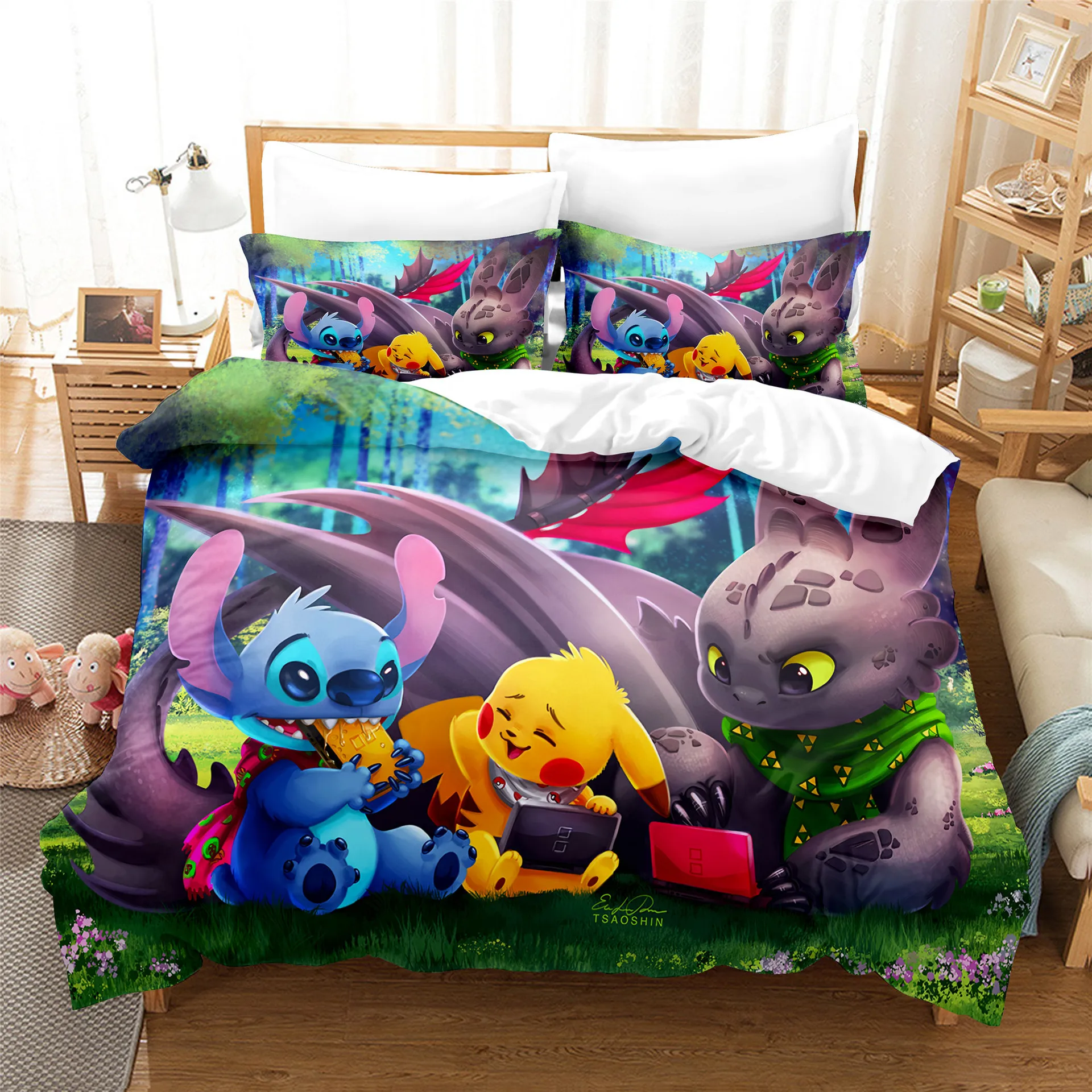 Anime Pokemon Duvet Cover Pikachu Bedding Set Children's Bedroom Lovely Soft Quilt Cover Pillowcase Household Decoration
Anime Pokemon Duvet Cover Pikachu Bedding Set Children's Bedroom Lovely Soft Quilt Cover Pillowcase Household Decoration