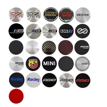 4pcs 50mm Emblem Badge Hubcap Cover OZ Racing VOLK RAYS ENKEI SSR Car Wheel Center Hub Cap Sticker 2023 Tesla Model Y Car Wheel