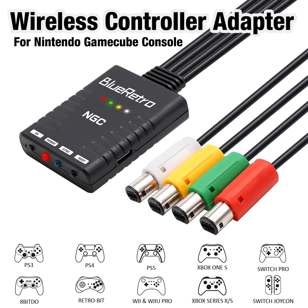 

BlueRetro Wireless Game Controllers Adapter For Nintendo GameCube Console To PS3 PS4 PS5 8bitdo Switch Pro wii Controllers