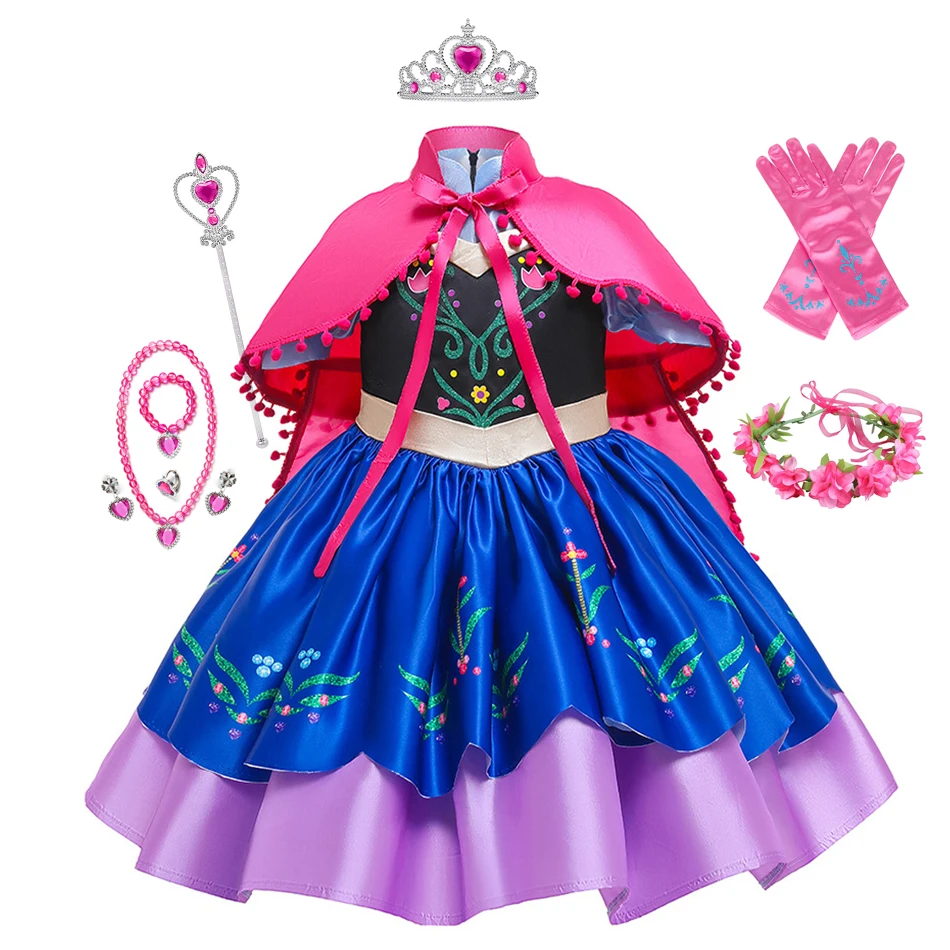 Frozen Princess Anna Dress Kids Snow Queen Fancy Cosplay Costume Children Girl Carnival Holiday Birthday Party Clothes 2-10T
Frozen Princess Anna Dress Kids Snow Queen Fancy Cosplay Costume Children Girl Carnival Holiday Birthday Party Clothes 2-10T