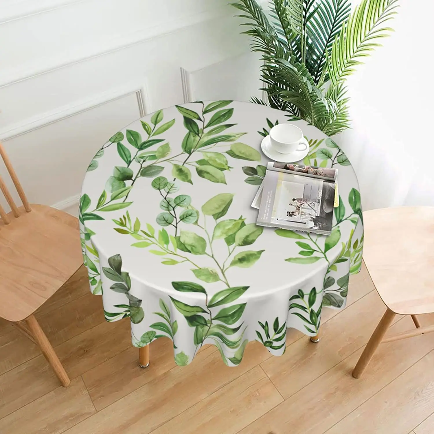 Green Botanical Leaf Round Table Cover Polyester Stain and Wrinkle Resistant Table Cloth for Kitchen Dining Coffee Party
Green Botanical Leaf Round Table Cover Polyester Stain and Wrinkle Resistant Table Cloth for Kitchen Dining Coffee Party