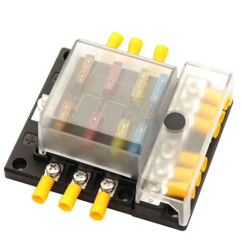 6-way Fuse Holder with LED Indicator Light and Negative Busbar Fuse Box for 12/24V Car RV Boat Auto Modified Accessories
6-way Fuse Holder with LED Indicator Light and Negative Busbar Fuse Box for 12/24V Car RV Boat Auto Modified Accessories