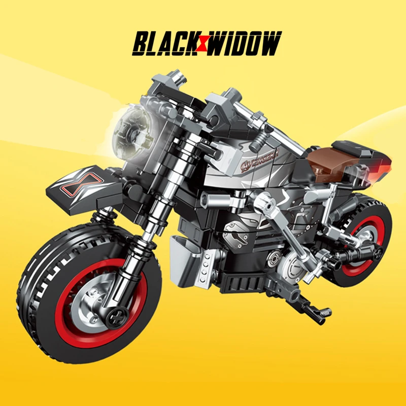 New Marvel Avengers Black Widow Natasha Captain America Iron Man Motorcycle Building Blocks Hero Toys Kid Gifts Boy
New Marvel Avengers Black Widow Natasha Captain America Iron Man Motorcycle Building Blocks Hero Toys Kid Gifts Boy
