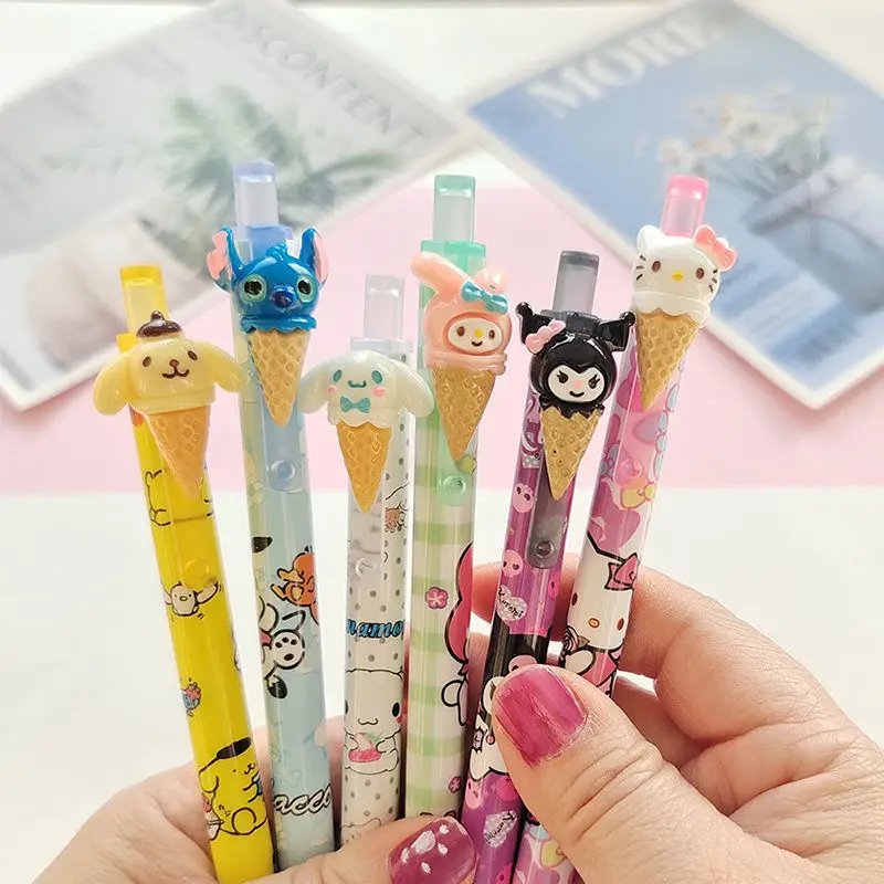 Ручка для подписи Sanrios Kitty kuromi My Melody Cinnamoroll Kawaii Press 0,5 мм гелевая ручка для обучения канцелярские принадлежности офисные принадлежности 6 шт.
Ручка для подписи Sanrios Kitty kuromi My Melody Cinnamoroll Kawaii Press 0,5 мм гелевая ручка для обучения канцелярские принадлежности офисные принадлежности 6 шт.
