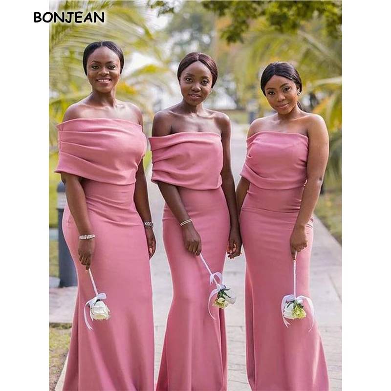 South African Off-The Shooulder Bridesmaid Dresses Mermaid Elastic Satin Floor Length for Wedding Party Gowns
South African Off-The Shooulder Bridesmaid Dresses Mermaid Elastic Satin Floor Length for Wedding Party Gowns