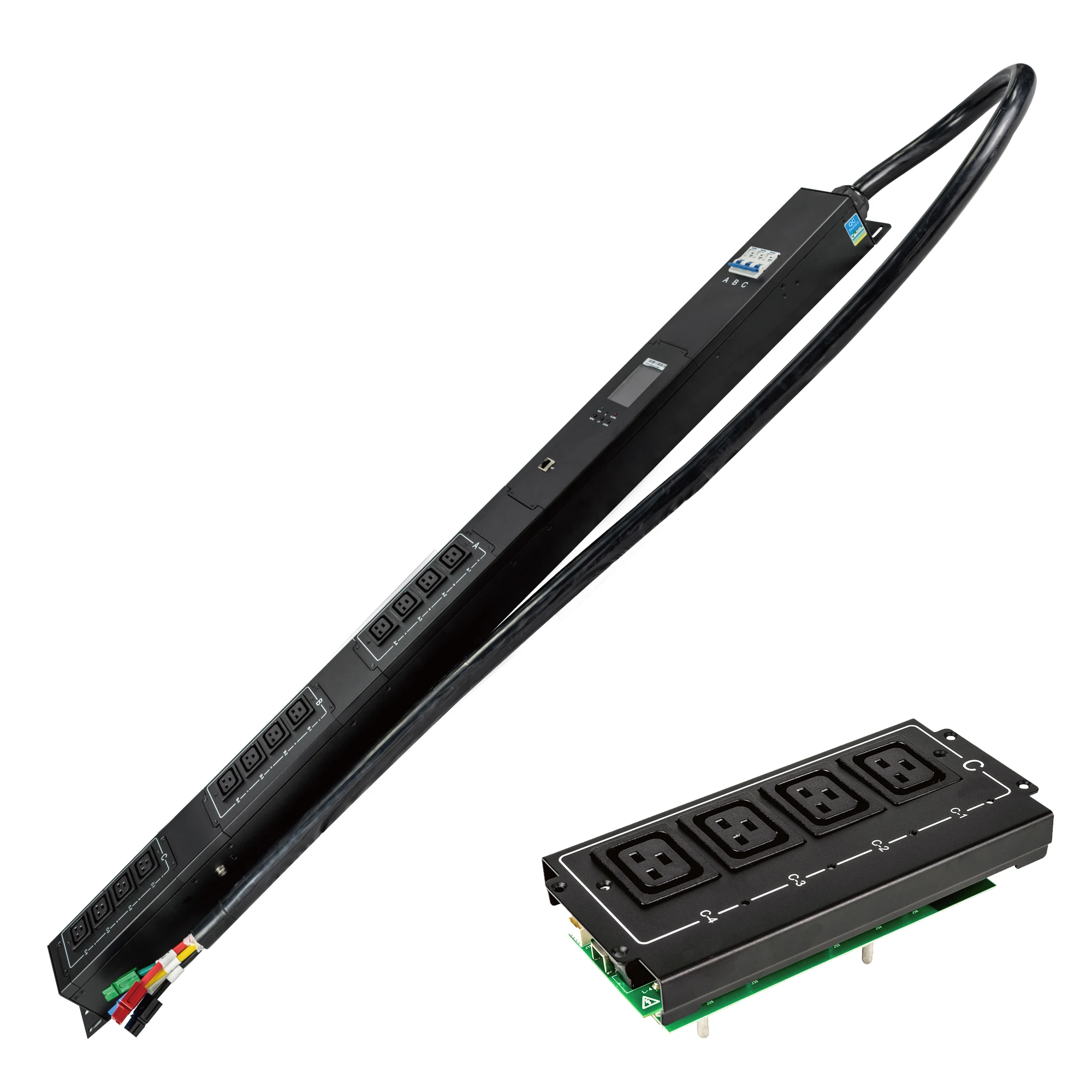 

OEM 12way 415V 100A 75 kW IEC Socket Managed Switched Monitoring C19 PDU Remote control of SNMP UDP