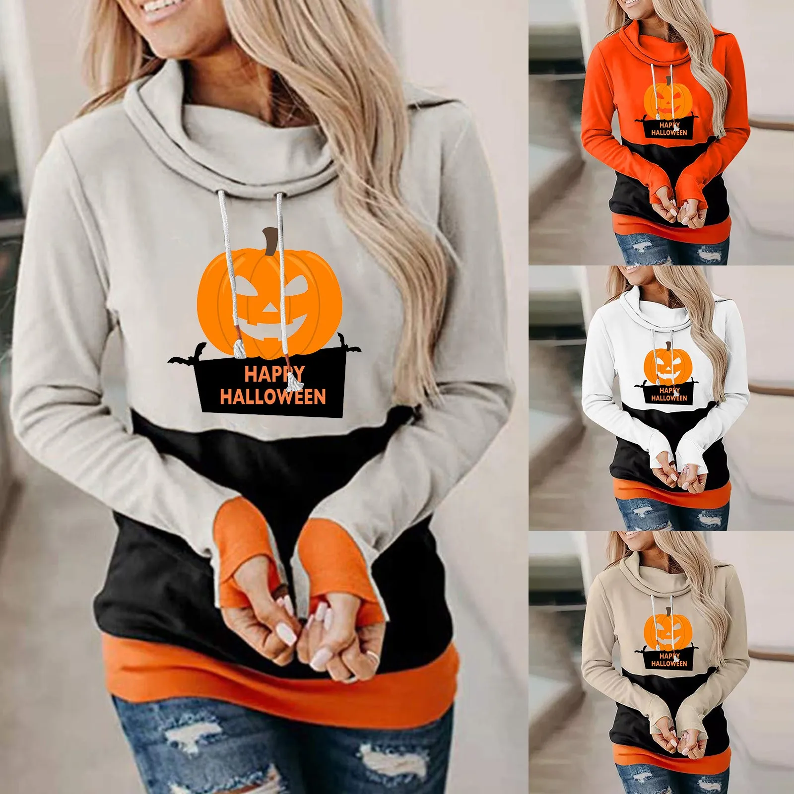 Women Halloween Printing Sweatshirt Casual Long Sleeve Hooded Loose Drawstring Hoodie Pullover Womens Button down Hoodie
Women Halloween Printing Sweatshirt Casual Long Sleeve Hooded Loose Drawstring Hoodie Pullover Womens Button down Hoodie