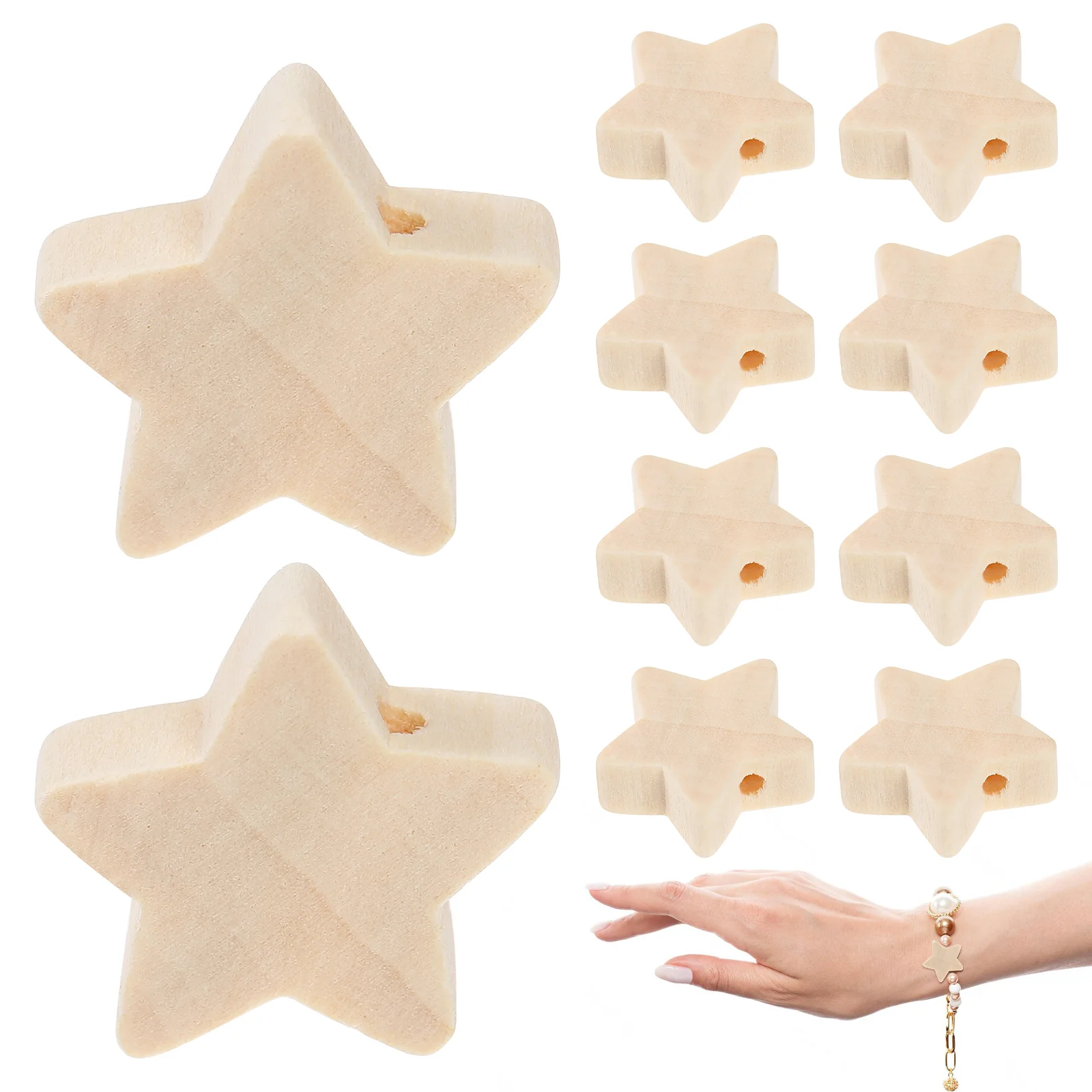 50 Pcs Supplies Star Shape Five-pointed Star Natural Wood Beads Wooden Loose Beads Wood Beads Beads Accessories
50 Pcs Supplies Star Shape Five-pointed Star Natural Wood Beads Wooden Loose Beads Wood Beads Beads Accessories