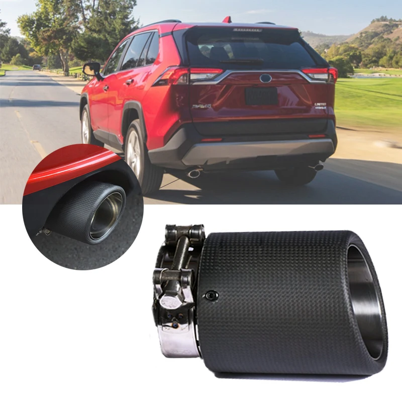 GEETHA Exhaust Tip Tail Pipe Stainless Steel Shot Blast Surface Muffler Universal Matte Carbon Rolling Edge Stying Rear End Tips
GEETHA Exhaust Tip Tail Pipe Stainless Steel Shot Blast Surface Muffler Universal Matte Carbon Rolling Edge Stying Rear End Tips