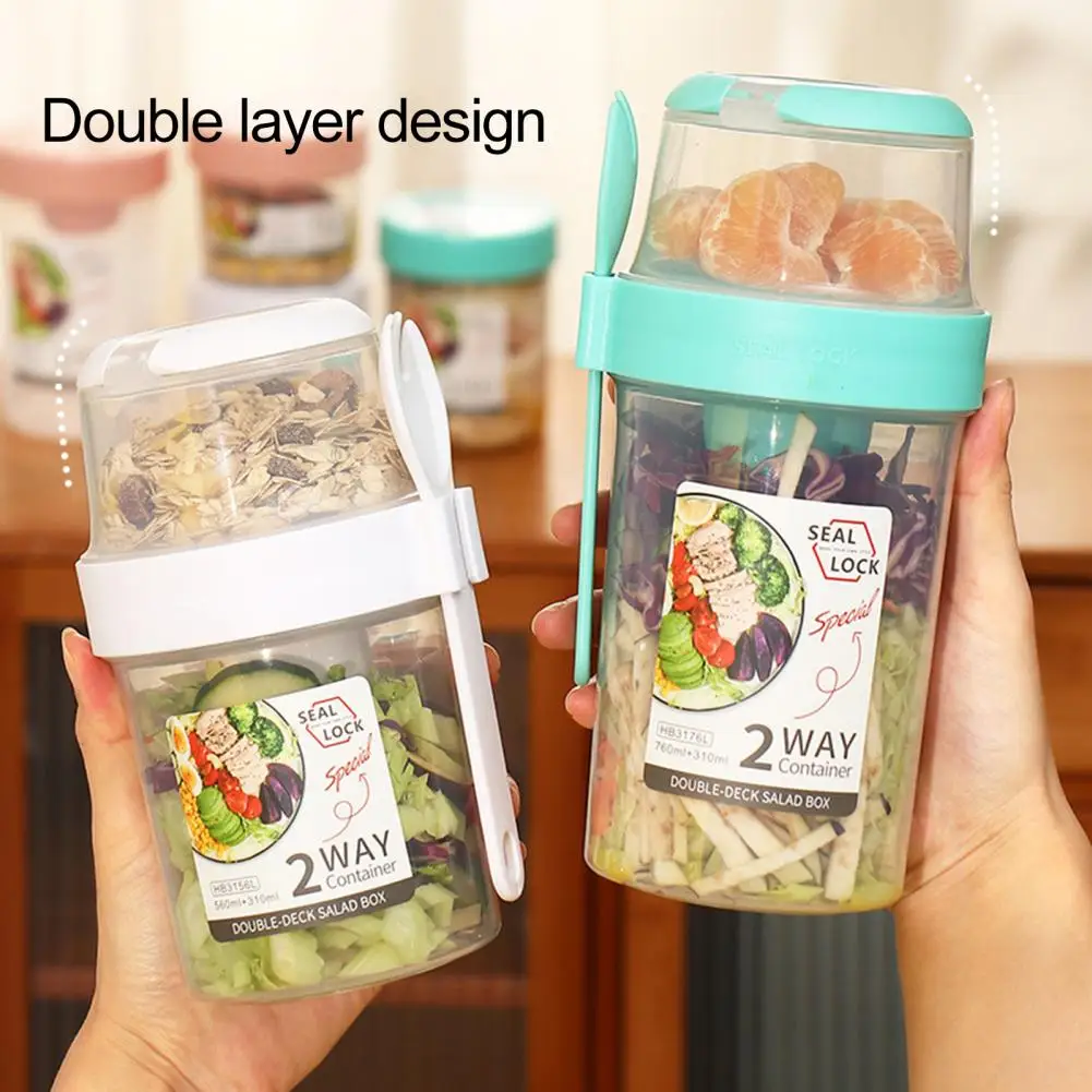 Breakfast Oatmeal Cereal Nut Yogurt Salad Cup Seal Container Set with Fork Sauce Cup Lid Bento Tuppers Food Taper Bowl Lunch Box
Breakfast Oatmeal Cereal Nut Yogurt Salad Cup Seal Container Set with Fork Sauce Cup Lid Bento Tuppers Food Taper Bowl Lunch Box