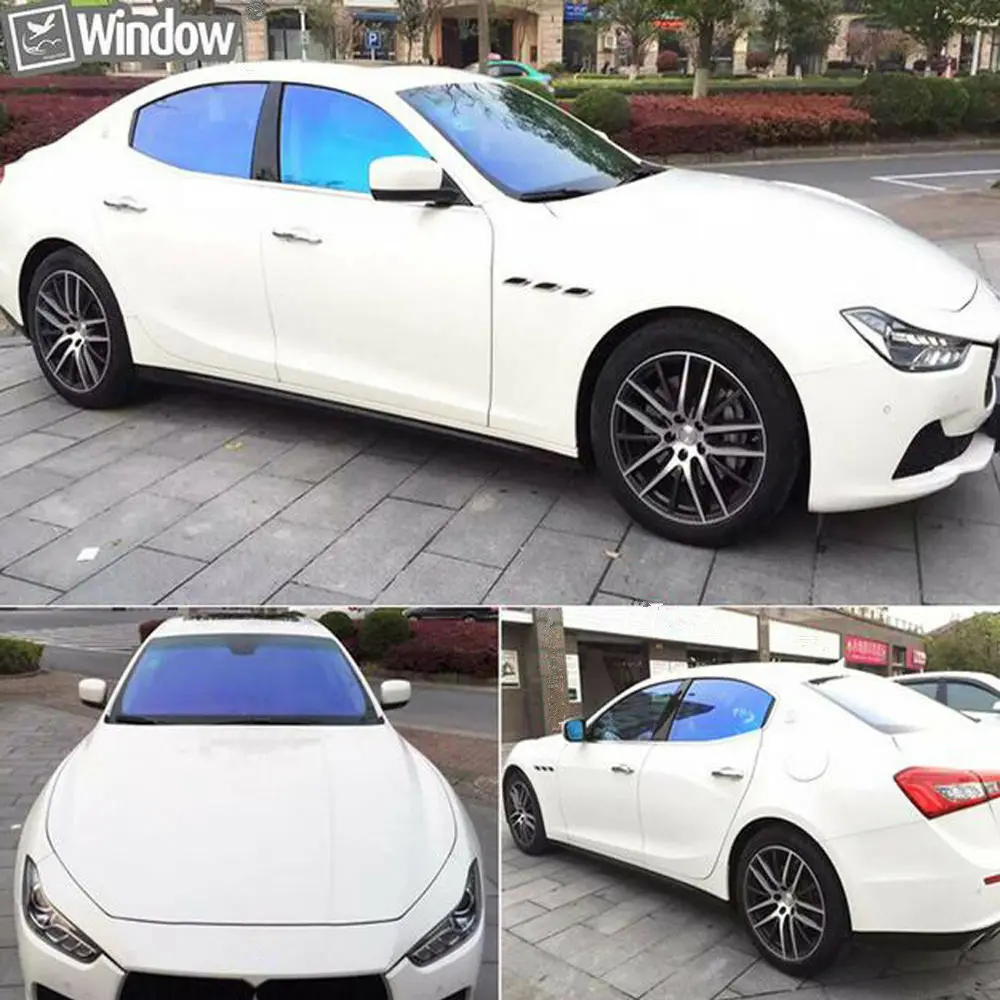 SUNICE 55%VLT Window Film Chameleon Blue Car Windshield Foils Auto Front Glass Solar Tint For Home Building 60''x39''
SUNICE 55%VLT Window Film Chameleon Blue Car Windshield Foils Auto Front Glass Solar Tint For Home Building 60''x39''