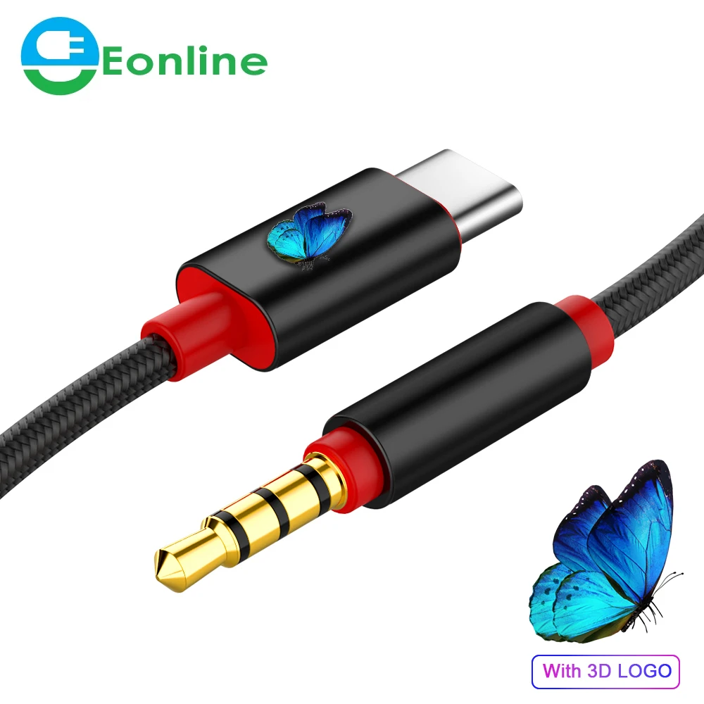 EONLINE 3D UV 3.5mmType C Male to Male Car AUX Audio Cable Adapter USB C Type-C to AUX Audio Earphone Jack for Samsung S20 Letv
EONLINE 3D UV 3.5mmType C Male to Male Car AUX Audio Cable Adapter USB C Type-C to AUX Audio Earphone Jack for Samsung S20 Letv