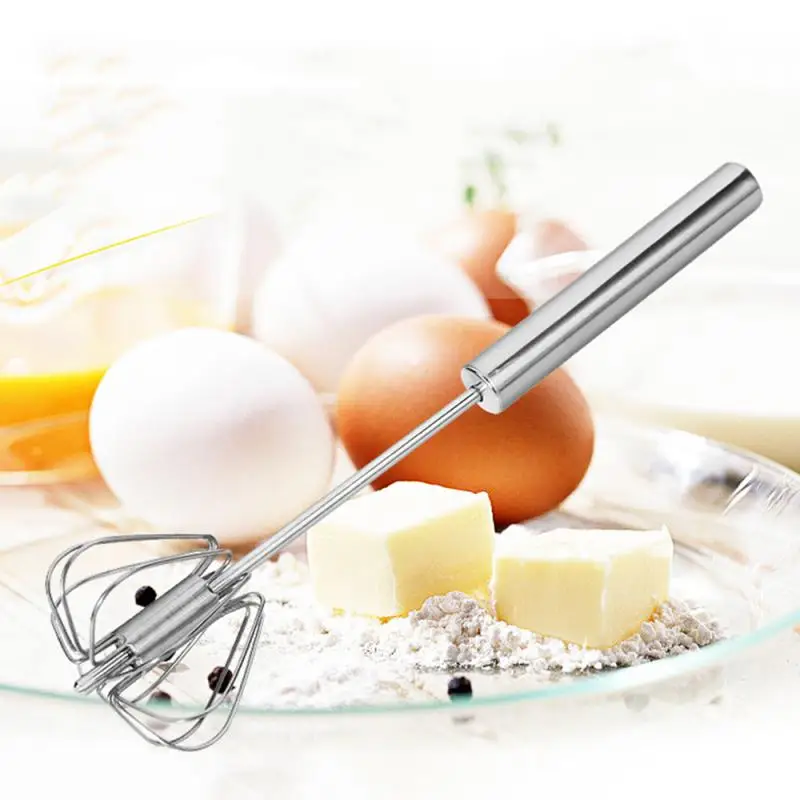 Hand Press Semi-automatic Egg Beater Stainless Steel 360 Ratating Egg Mixer Frother Self Turning Whisk Stirrer Kitchen Shaker
Hand Press Semi-automatic Egg Beater Stainless Steel 360 Ratating Egg Mixer Frother Self Turning Whisk Stirrer Kitchen Shaker