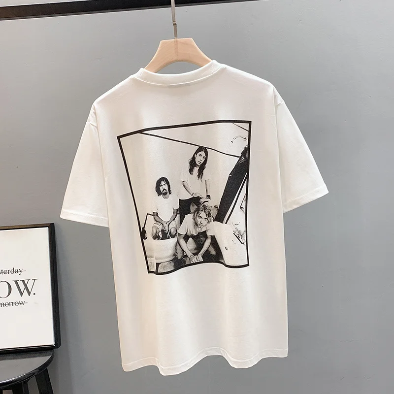 Men's street clothes Ke Zixiang VTG short sleeve summer cotton round neck Japanese casual T-shirt white
Men's street clothes Ke Zixiang VTG short sleeve summer cotton round neck Japanese casual T-shirt white