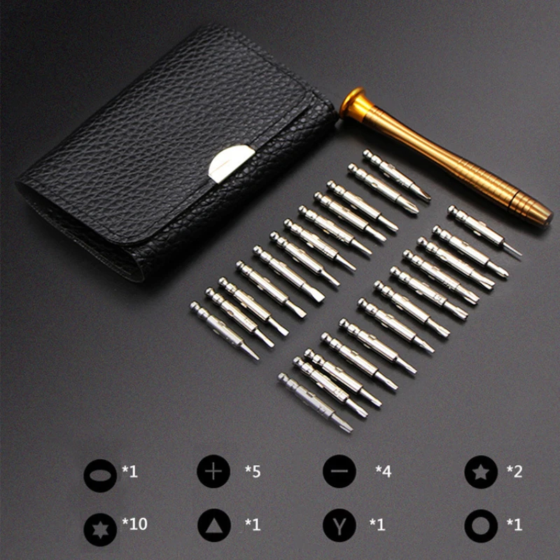 Portable 25 In 1 Mini Precision Screwdriver Set Magnetic Head Electronic Torx hand Tools Poket Kit for Phone Camera Watch Repair
Portable 25 In 1 Mini Precision Screwdriver Set Magnetic Head Electronic Torx hand Tools Poket Kit for Phone Camera Watch Repair