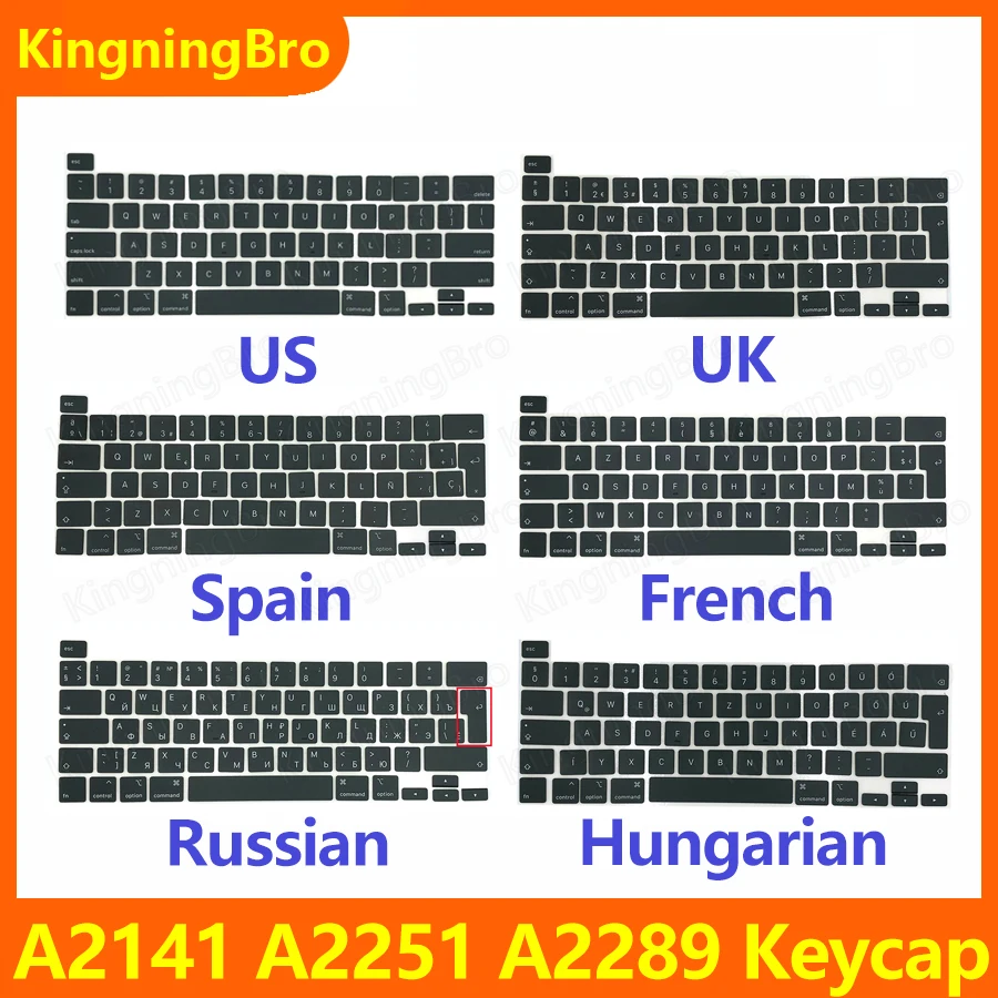 New A2141 A2251 A2289 Keyboard Keys Keycaps For Macbook Pro Retina 13" 16" Keycap Key Cap UK US French Spain Russian 2019 2020
New A2141 A2251 A2289 Keyboard Keys Keycaps For Macbook Pro Retina 13" 16" Keycap Key Cap UK US French Spain Russian 2019 2020