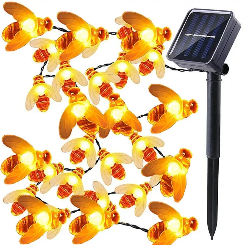 Waterproof Outdoor Cute Honey Bee LED Fairy String Lights Solar bee light Christmas Garland Lights for Garden Fence Patio
Waterproof Outdoor Cute Honey Bee LED Fairy String Lights Solar bee light Christmas Garland Lights for Garden Fence Patio