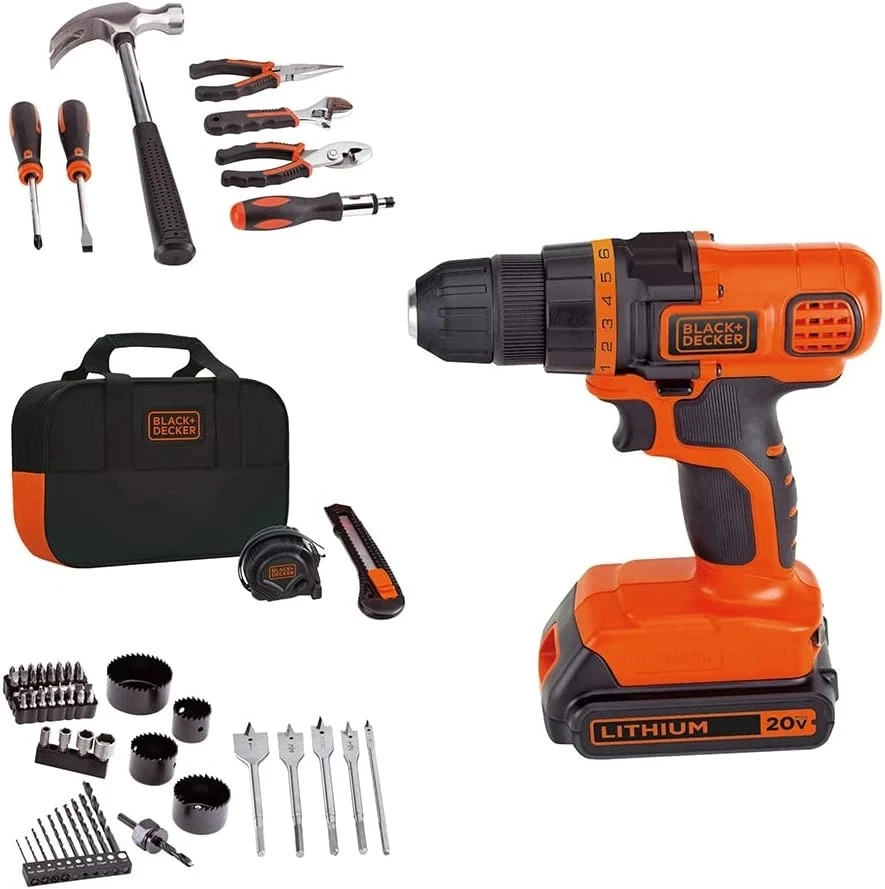 2023 New BLACK 20V Max Drill & Home Tool Kit 68 Piece Household Tools Wall Plate
2023 New BLACK 20V Max Drill & Home Tool Kit 68 Piece Household Tools Wall Plate