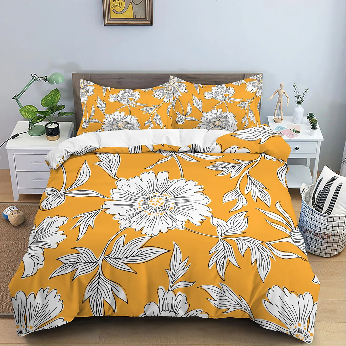 Flowers Pattern Bedding Set 3D Duvet Cover Set King Size Quilt Cover Set Polyester Fiber Comforter Cover Full Size Home Textile
Flowers Pattern Bedding Set 3D Duvet Cover Set King Size Quilt Cover Set Polyester Fiber Comforter Cover Full Size Home Textile