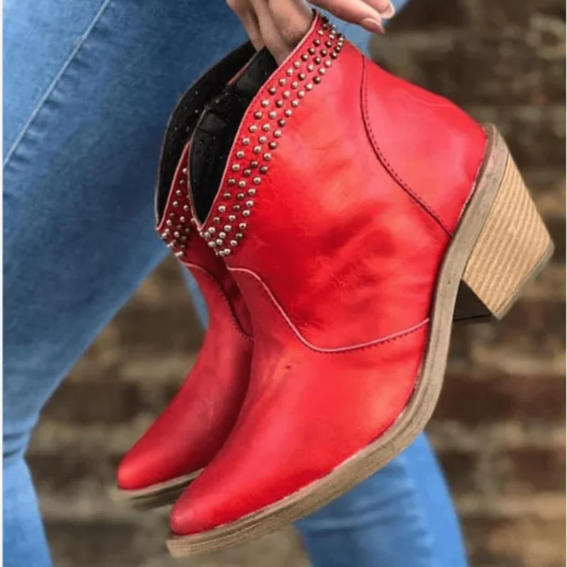 Botas Mujer Spring Autumn Cowboy Ankle Boots for Women Wedge High Heel Boots Metal Stud Punk Style Western Cowgirl Boots 2023
Botas Mujer Spring Autumn Cowboy Ankle Boots for Women Wedge High Heel Boots Metal Stud Punk Style Western Cowgirl Boots 2023