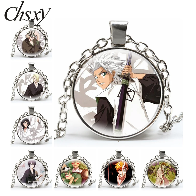 Anime Bleach Cosplay Necklace Kurosaki Ichigo Hitsugaya Toushirou Figures Photo Glass Dome Pendant Long Chain Men Women Jewelry
Anime Bleach Cosplay Necklace Kurosaki Ichigo Hitsugaya Toushirou Figures Photo Glass Dome Pendant Long Chain Men Women Jewelry