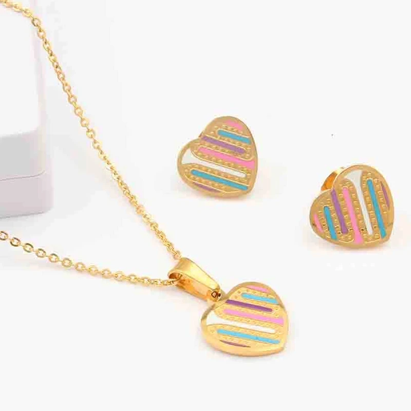 Heart Stainless Steel Muli color Jewelry Sets Gifts For Fashion Indian Wedding Women Accessories
Heart Stainless Steel Muli color Jewelry Sets Gifts For Fashion Indian Wedding Women Accessories