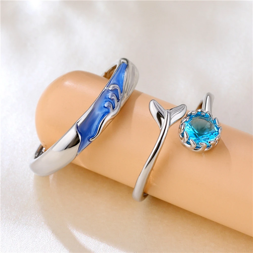 Fashion Creative Spray Fishtail Couple Ring Opening Adjustable Men and Women Wedding Engagement Ring Promise Ring Jewelry Gift
Fashion Creative Spray Fishtail Couple Ring Opening Adjustable Men and Women Wedding Engagement Ring Promise Ring Jewelry Gift