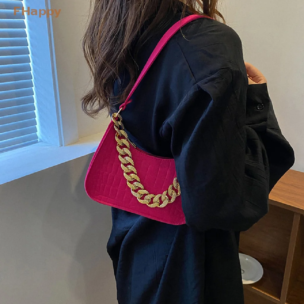 Shoulder Underarm Bags Vintage Leather Solid Color Casual For Women Fashion Thick Chain Ladies Simple Small Shoulder Handbags
Shoulder Underarm Bags Vintage Leather Solid Color Casual For Women Fashion Thick Chain Ladies Simple Small Shoulder Handbags