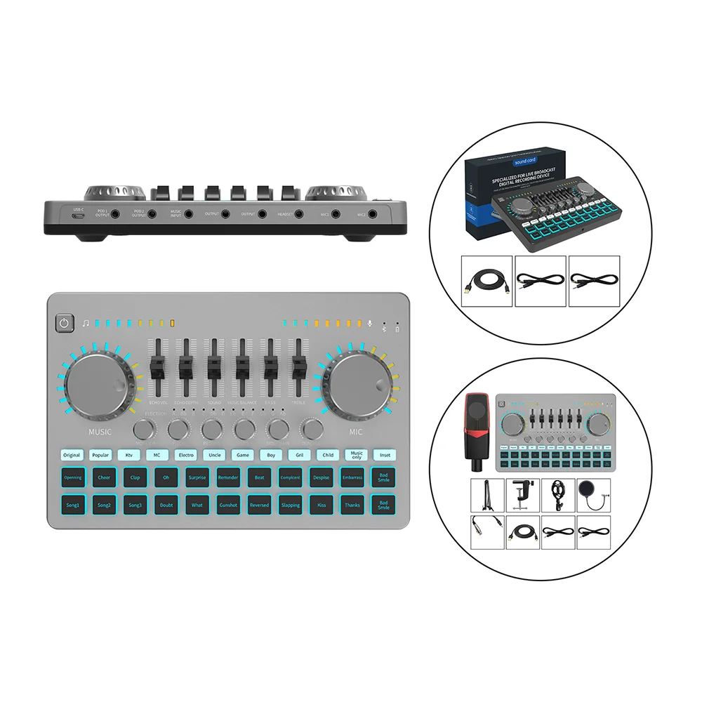 Studio Recording External Pc cell Phone Singing USB Live Broadcast MIC Sound Card with custom audio sound
Studio Recording External Pc cell Phone Singing USB Live Broadcast MIC Sound Card with custom audio sound