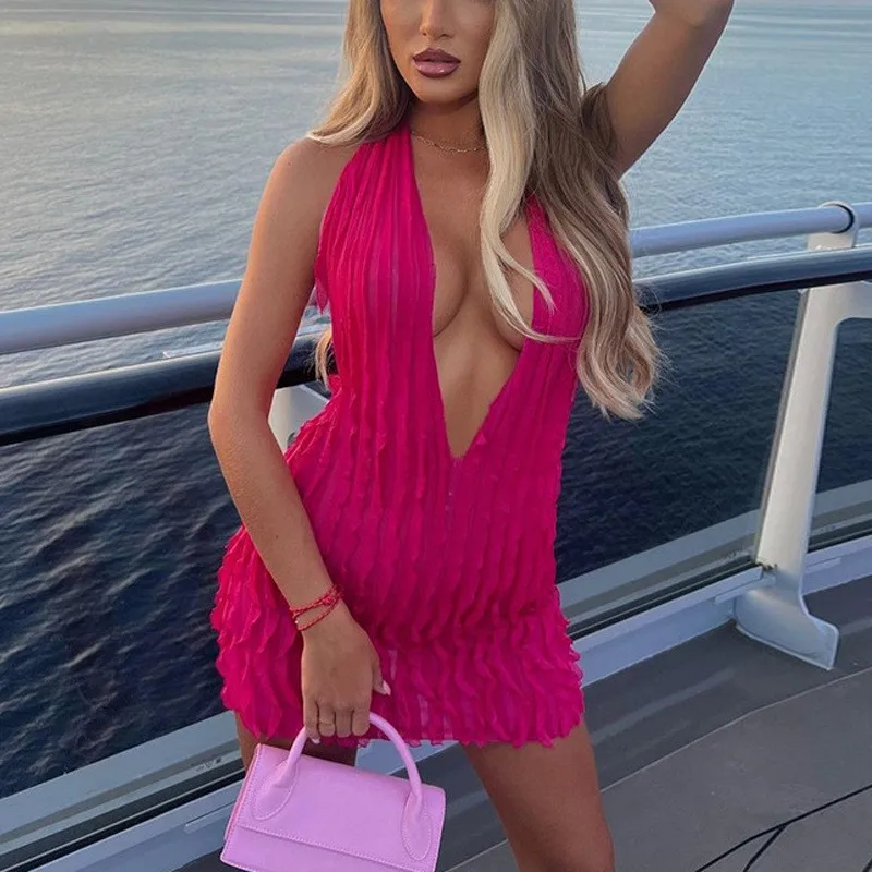 Beach Clothes For Women 2023 Cover Up Summer Outfit Sexy Neck Hung Backless Dress Pockets Skirt Miniskirt Solid Polyester
Beach Clothes For Women 2023 Cover Up Summer Outfit Sexy Neck Hung Backless Dress Pockets Skirt Miniskirt Solid Polyester