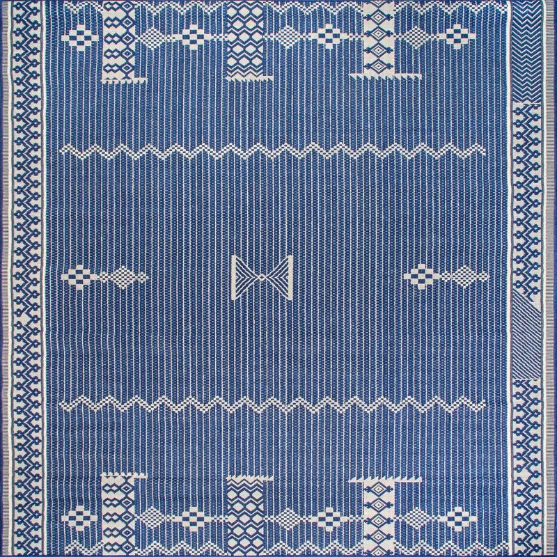 Blue Adorable Tribal-Design 9' 6" x 12' Navy Blue Indoor/Outdoor Area Rug - Perfect for Home Decor, Patio, or Garden.
Blue Adorable Tribal-Design 9' 6" x 12' Navy Blue Indoor/Outdoor Area Rug - Perfect for Home Decor, Patio, or Garden.