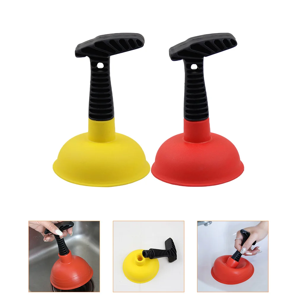 

2 Pcs Pipe Cleaner Durable Small Plunger Toilet Cleaning Best Clog Remover Toilets Kitchen Sink Tpr And