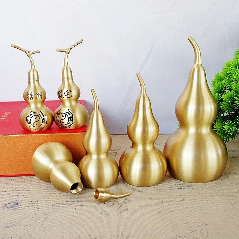 Copper gourd opening brass gourd pendant hollow gossip gourd home pure brass gourd ornament handicraft decorations for home
Copper gourd opening brass gourd pendant hollow gossip gourd home pure brass gourd ornament handicraft decorations for home