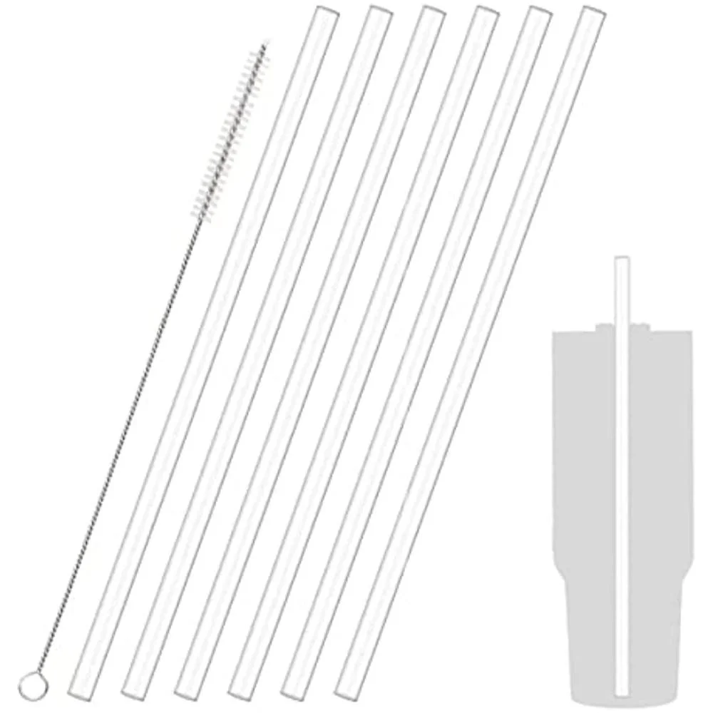 6 Pack Reusable Straws Plastic Straws with Cleaning Brush Compatible with Stanley 20&30 oz Stanley Cup Stanley Water Jug
6 Pack Reusable Straws Plastic Straws with Cleaning Brush Compatible with Stanley 20&30 oz Stanley Cup Stanley Water Jug