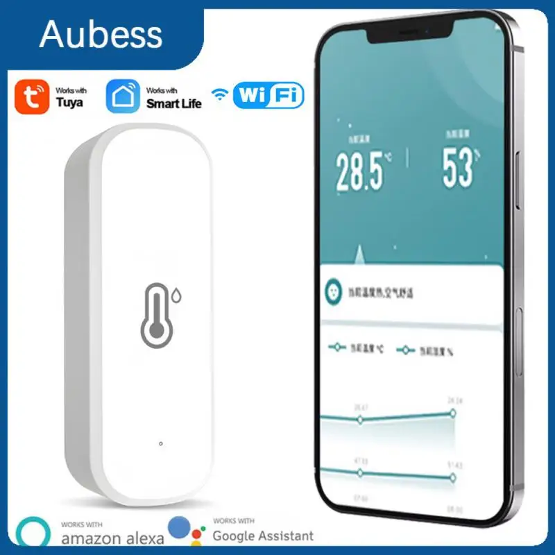 Мини датчик температуры и влажности Tuya с Wi-Fi, домашний гигрометр с голосовым управлением, умный термометр для умного дома
Мини датчик температуры и влажности Tuya с Wi-Fi, домашний гигрометр с голосовым управлением, умный термометр для умного дома
