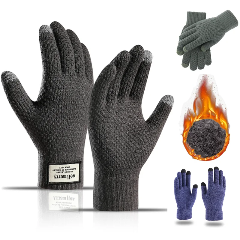 Winter Men Knitted Gloves Touchscreen High Quality Male Mitten Thicken Warm outdoor Cashmere Solid Men Business Gloves Autumn
Winter Men Knitted Gloves Touchscreen High Quality Male Mitten Thicken Warm outdoor Cashmere Solid Men Business Gloves Autumn