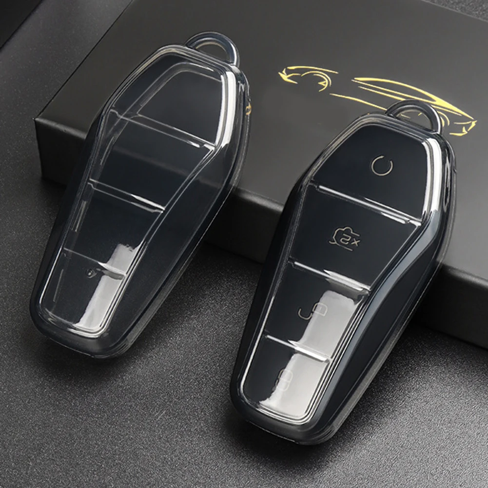 

Soft TPU Car Key Fob Case Shell Fob Cover For BYD Qin Plusdmi Atto 3 Han EV Dolphin Keyless Car Auto Interior Accessories