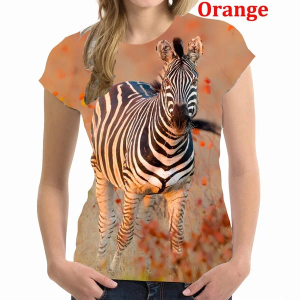 Women's Short Sleeve 3D Horse Printing Zebra Pattern T-shirt Women's Casual Short Sleeve T-Shirt
Women's Short Sleeve 3D Horse Printing Zebra Pattern T-shirt Women's Casual Short Sleeve T-Shirt