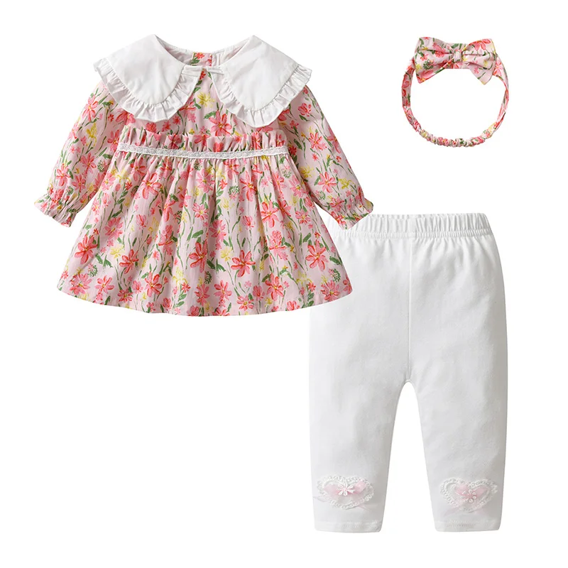 Spring and Autumn Children's Clothing Baby Girl Clothes Kids Pink Floral Top White Trousers Suit Outing Infant Long Sleeve Sets
Spring and Autumn Children's Clothing Baby Girl Clothes Kids Pink Floral Top White Trousers Suit Outing Infant Long Sleeve Sets