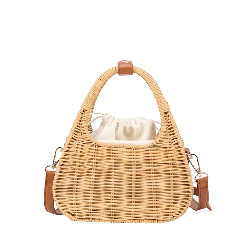 Fashion Rattan Women Handbags Designer Wicker Woven Shoulder Crossbody Bags Handmade Rope Woven Summer Beach Bag Small Tote Bag
Fashion Rattan Women Handbags Designer Wicker Woven Shoulder Crossbody Bags Handmade Rope Woven Summer Beach Bag Small Tote Bag