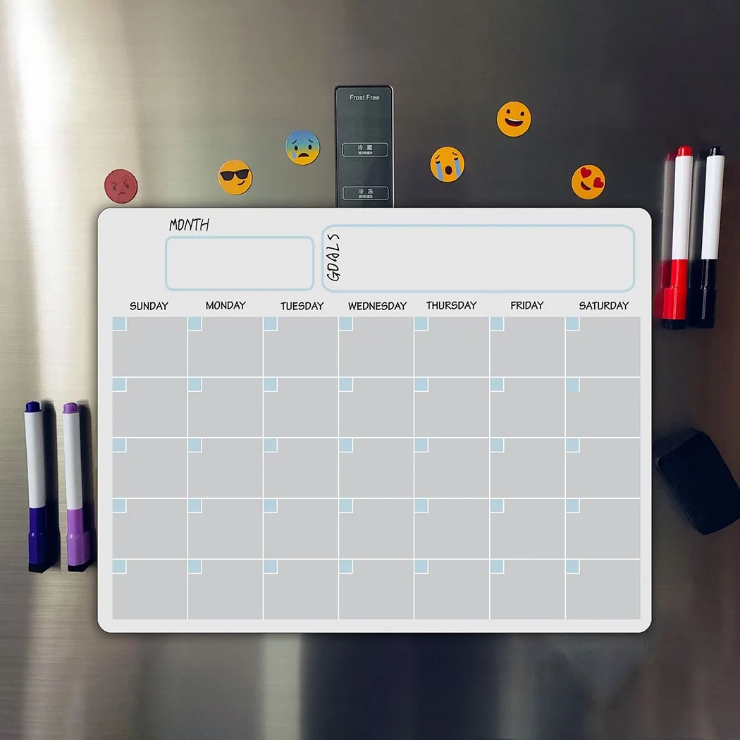 Cleanable Message Board Writing Board Erasable Magnetic 29.7*42cm A3 Black Calendar Month Planner No Card Color
Cleanable Message Board Writing Board Erasable Magnetic 29.7*42cm A3 Black Calendar Month Planner No Card Color