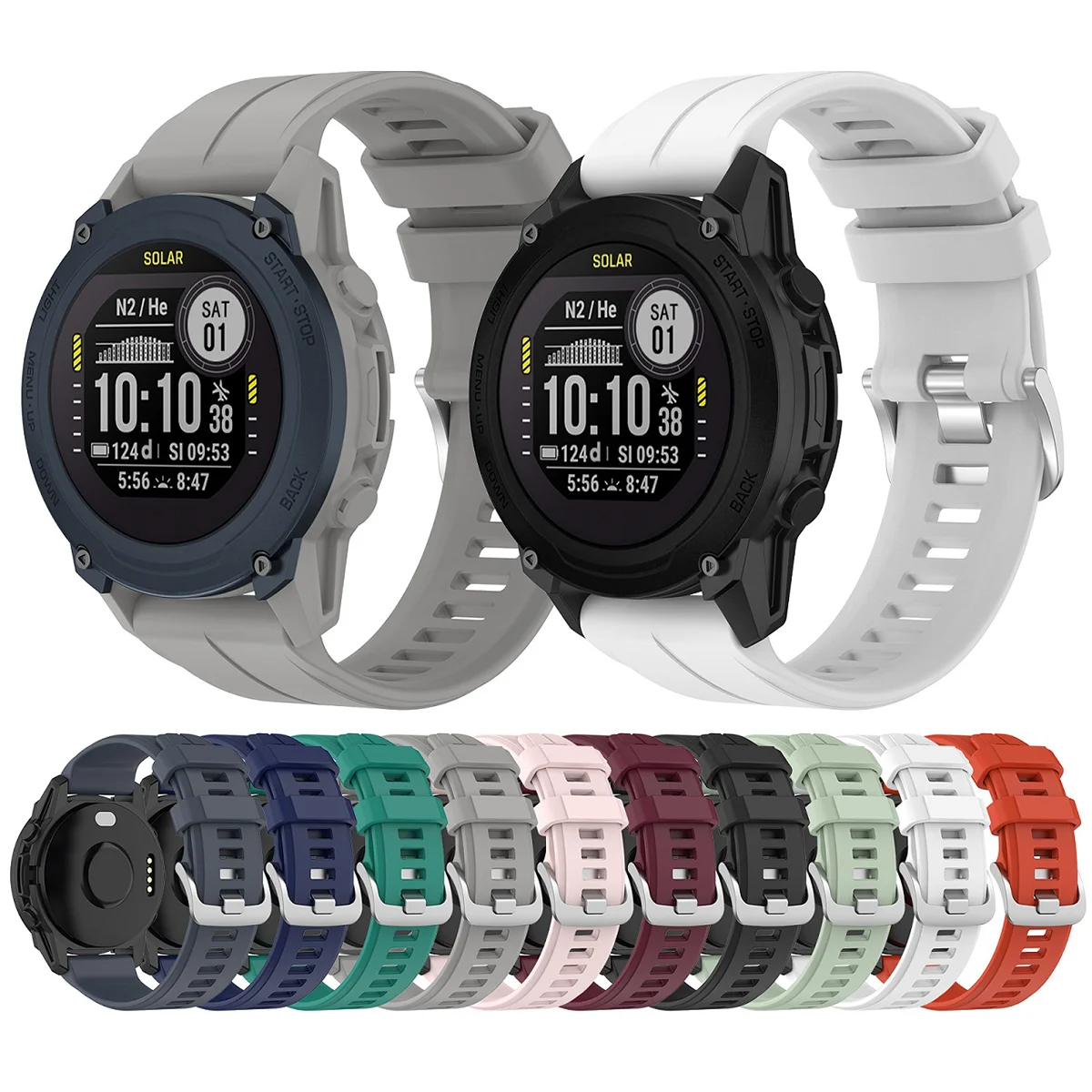For Garmin Descent G1 Smartwatch band For Garmin Forerunner 955 945 935 Wrist Strap Silicone 22mm watch strap
For Garmin Descent G1 Smartwatch band For Garmin Forerunner 955 945 935 Wrist Strap Silicone 22mm watch strap