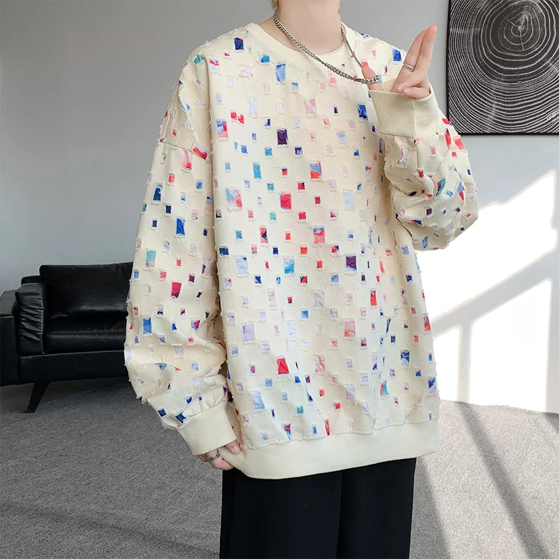 Vintage Wash Sweatshirts Man Ripped Hole Graphic Printing Pullover Korean Fashion Slim Oversized Sweater Harajuku Y2k Male Tops
Vintage Wash Sweatshirts Man Ripped Hole Graphic Printing Pullover Korean Fashion Slim Oversized Sweater Harajuku Y2k Male Tops