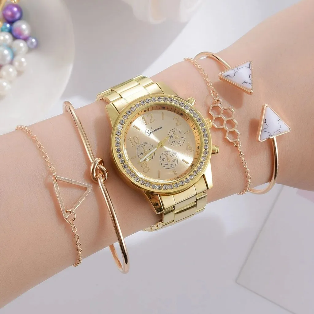 SMVP5 pcs Watches Set Luxury Diamond Rhinestone Quartz Watch Women Fashion Wristwatches Ladies For Girl Clock relogio feminino
SMVP5 pcs Watches Set Luxury Diamond Rhinestone Quartz Watch Women Fashion Wristwatches Ladies For Girl Clock relogio feminino